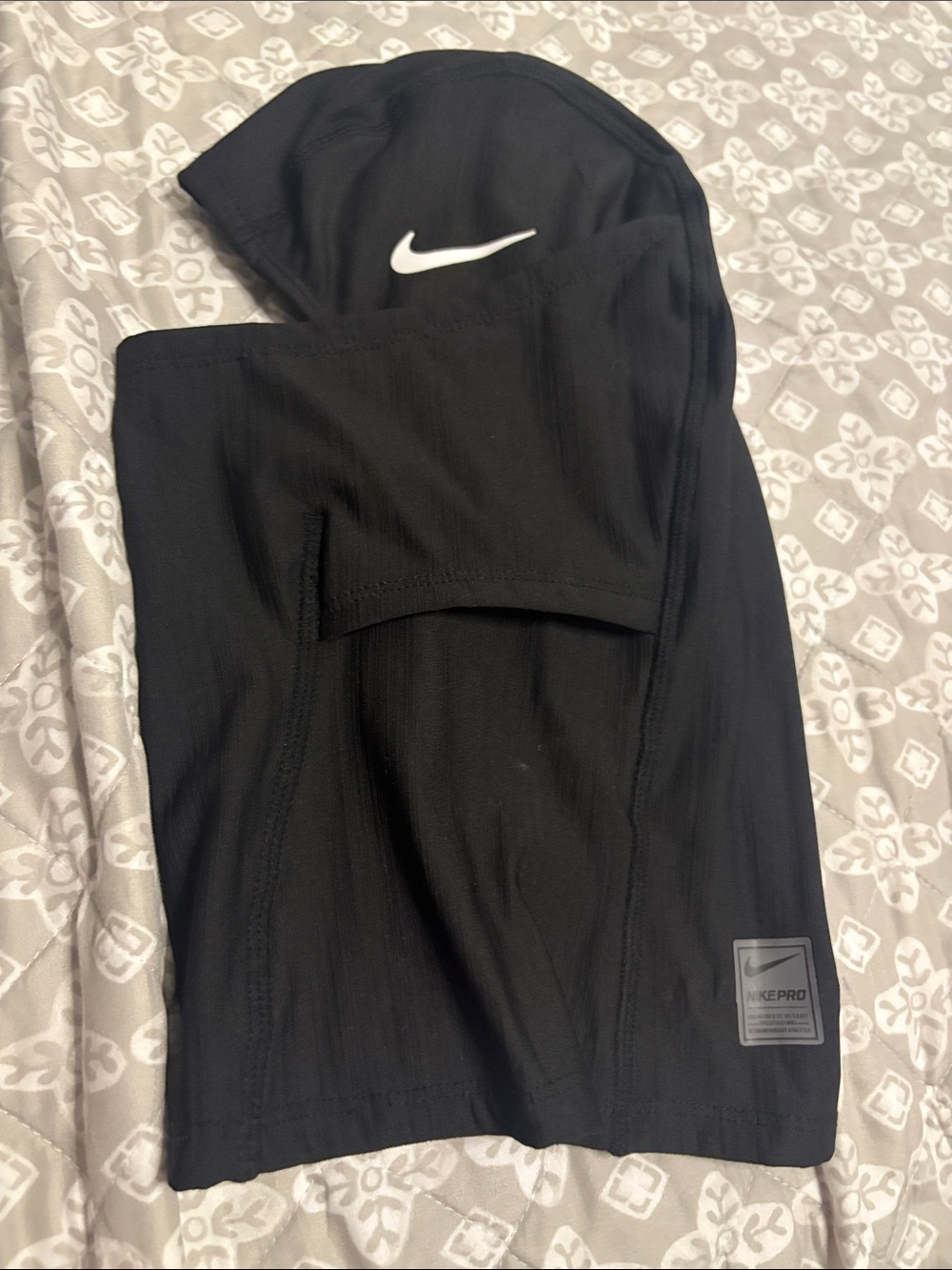 Nike Black Balaclava Face Cover with White Swoosh